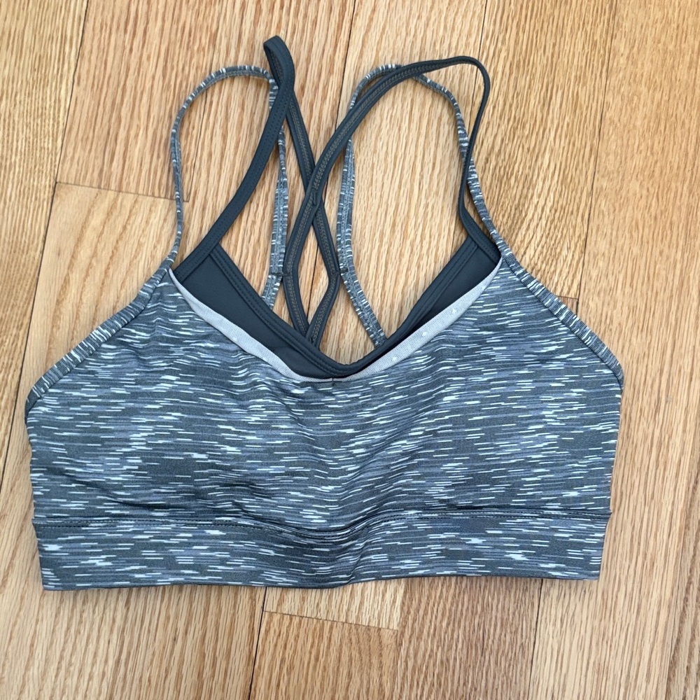 ZYIA Gray Strappy Sports Bra